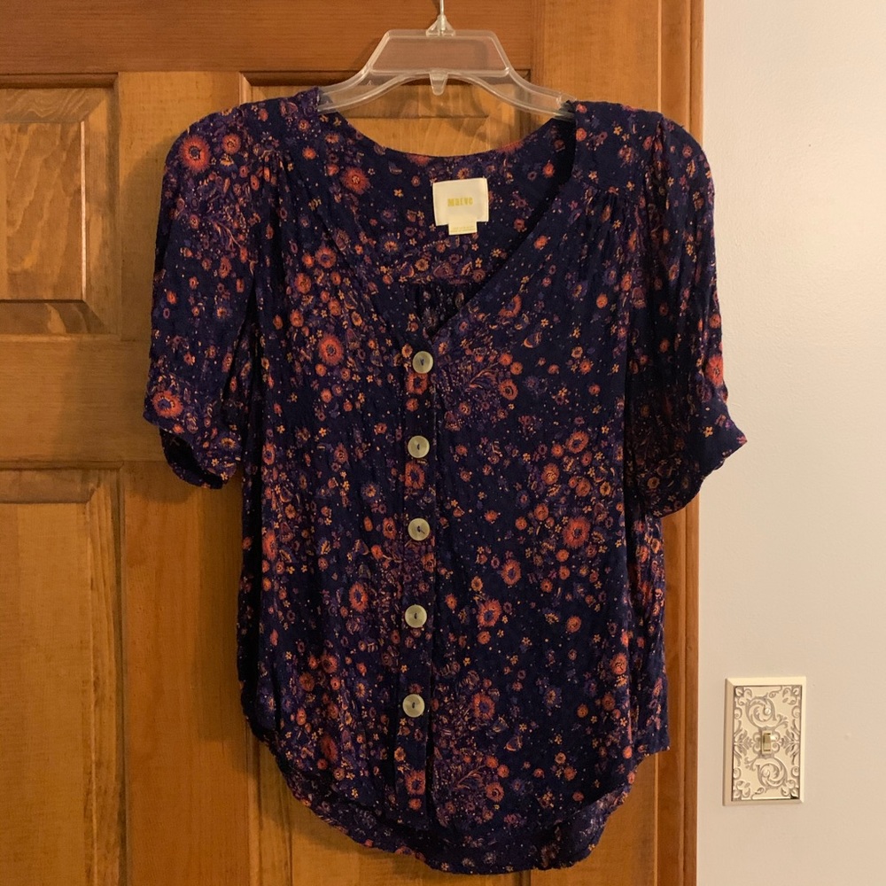 Anthropologie floral button down by Maeve